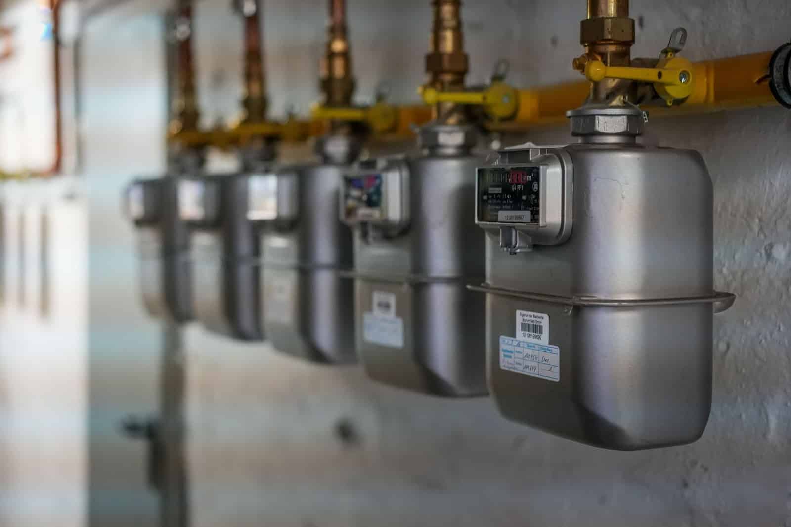 An image of gas meters