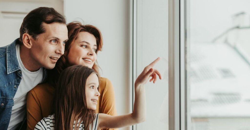 family looking comfortable