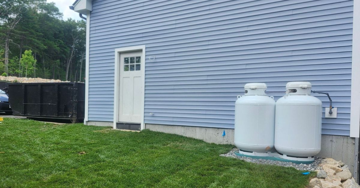 propane tanks outside the residence